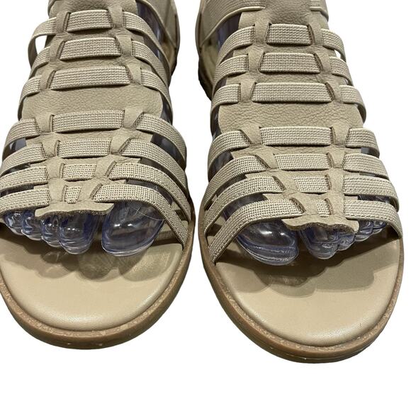 Eileen Fisher Rato W 7 Natural Fisherman Sandal Stretch Comfort Minimalist Mod - Picture 5 of 11